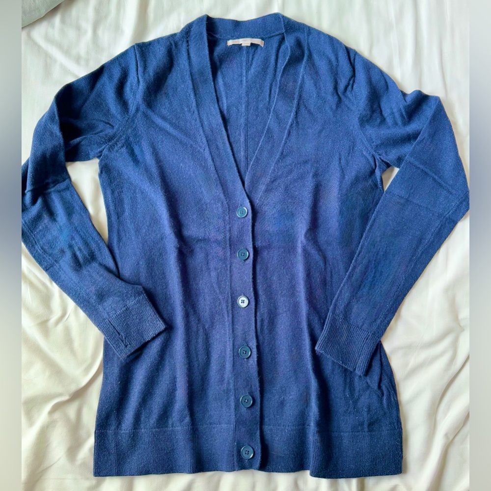 Wool Blend GAP Cardigan - Navy